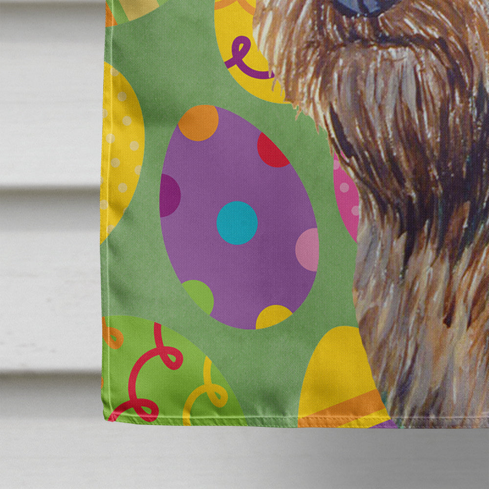 Cairn Terrier Easter Eggtravaganza House Flag 28x40 Porch Sleeve Pole Decorative Outside Yard Banner Artwork Wall Hanging, Polyester