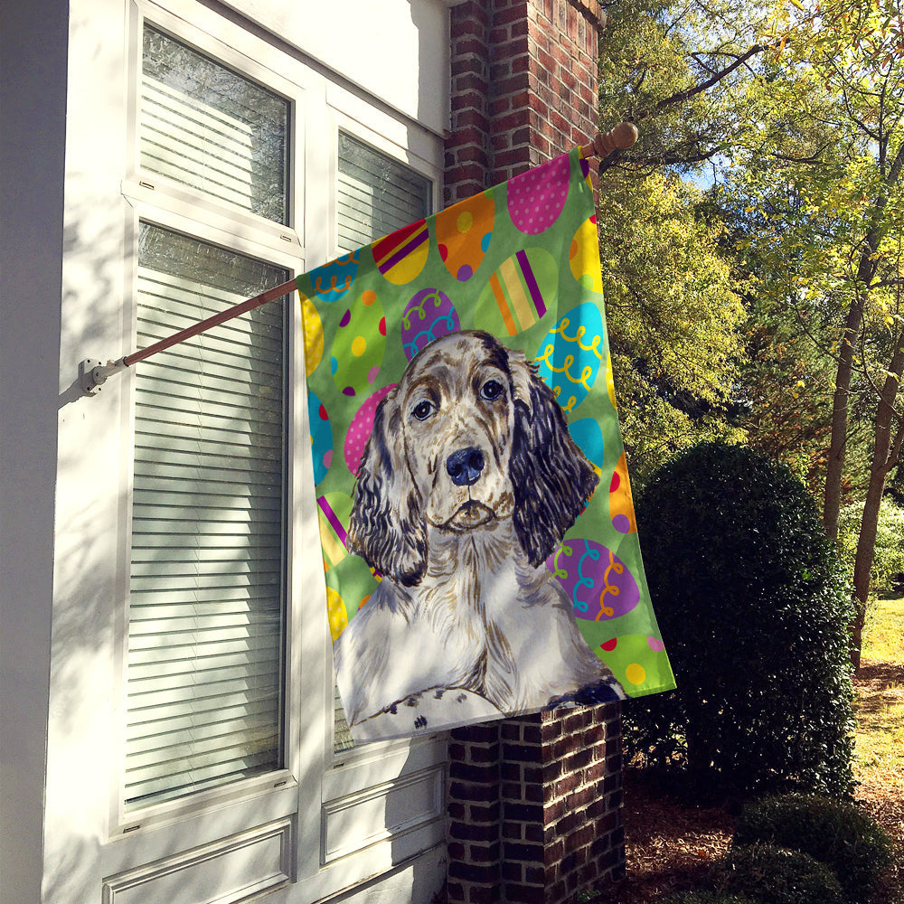 English Setter Easter Eggtravaganza House Flag 28x40 Porch Sleeve Pole Decorative Outside Yard Banner Artwork Wall Hanging, Polyester