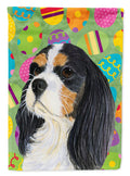 Cavalier Spaniel Easter Eggtravaganza House Flag 28x40 Porch Sleeve Pole Decorative Outside Yard Banner Artwork Wall Hanging, Polyester