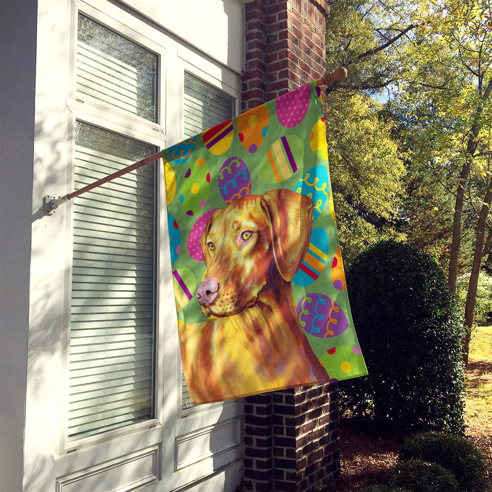 Vizsla Easter Eggtravaganza House Flag 28x40 Porch Sleeve Pole Decorative Outside Yard Banner Artwork Wall Hanging, Polyester