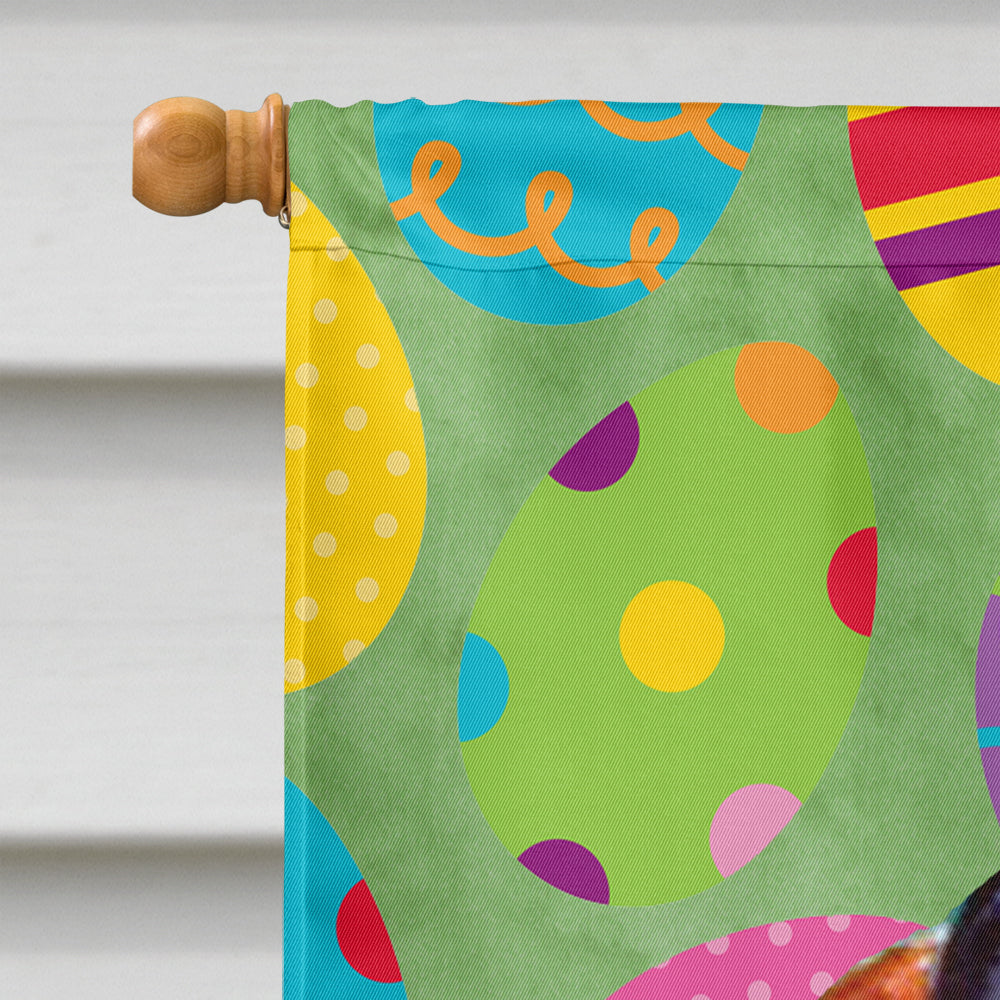 Basset Hound Easter Eggtravaganza House Flag 28x40 Porch Sleeve Pole Decorative Outside Yard Banner Artwork Wall Hanging, Polyester