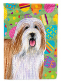 Bearded Collie Easter Eggtravaganza House Flag 28x40 Porch Sleeve Pole Decorative Outside Yard Banner Artwork Wall Hanging, Polyester