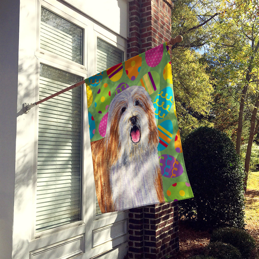Bearded Collie Easter Eggtravaganza House Flag 28x40 Porch Sleeve Pole Decorative Outside Yard Banner Artwork Wall Hanging, Polyester