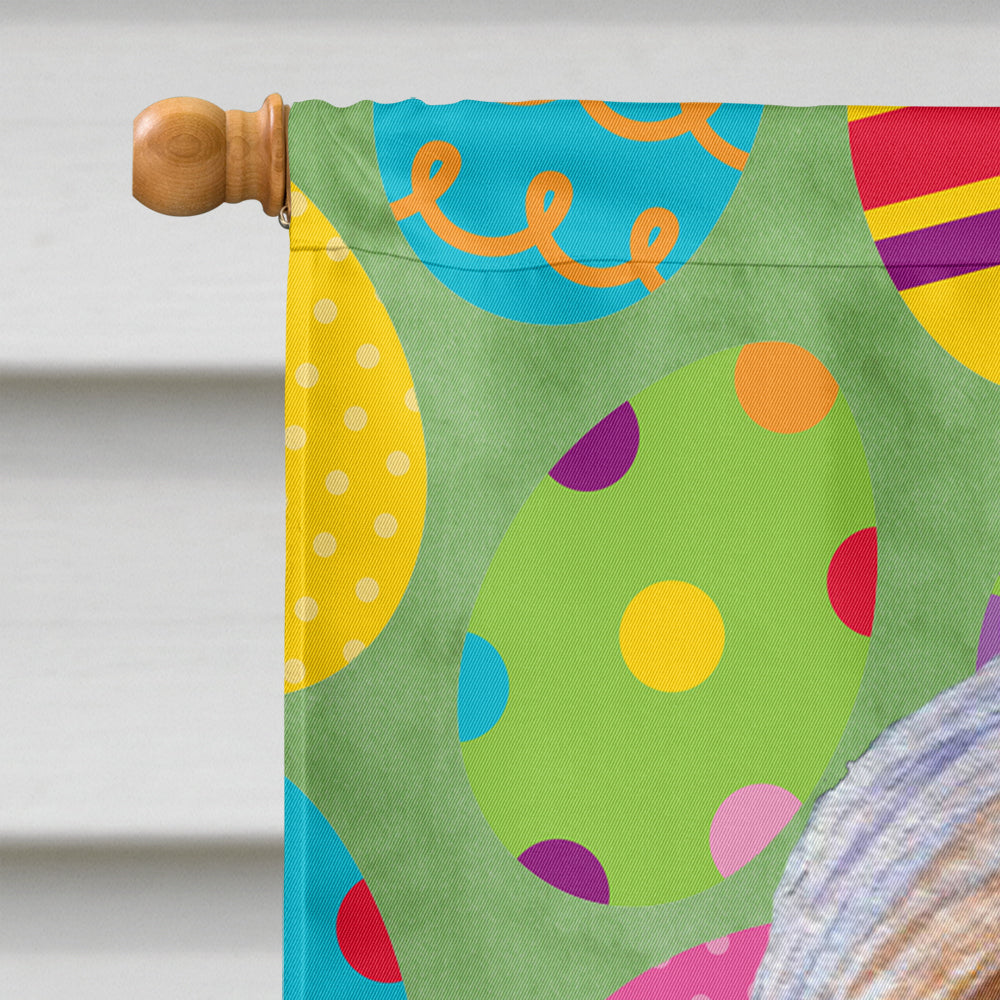 Bearded Collie Easter Eggtravaganza House Flag 28x40 Porch Sleeve Pole Decorative Outside Yard Banner Artwork Wall Hanging, Polyester