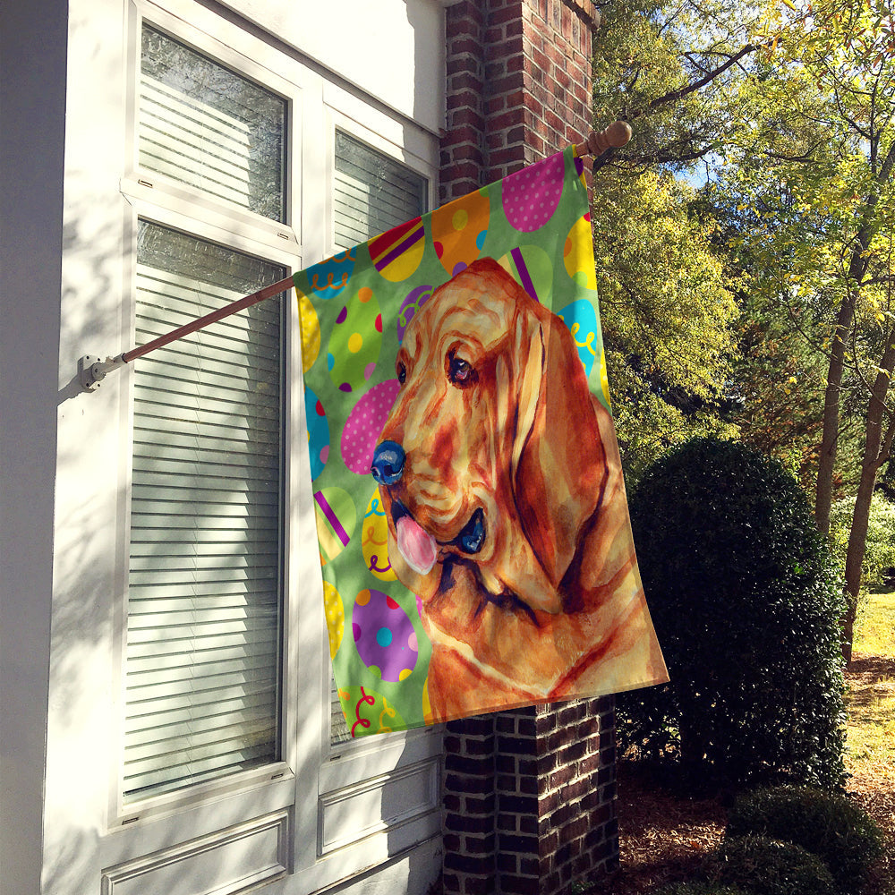Bloodhound Easter Eggtravaganza House Flag 28x40 Porch Sleeve Pole Decorative Outside Yard Banner Artwork Wall Hanging, Polyester