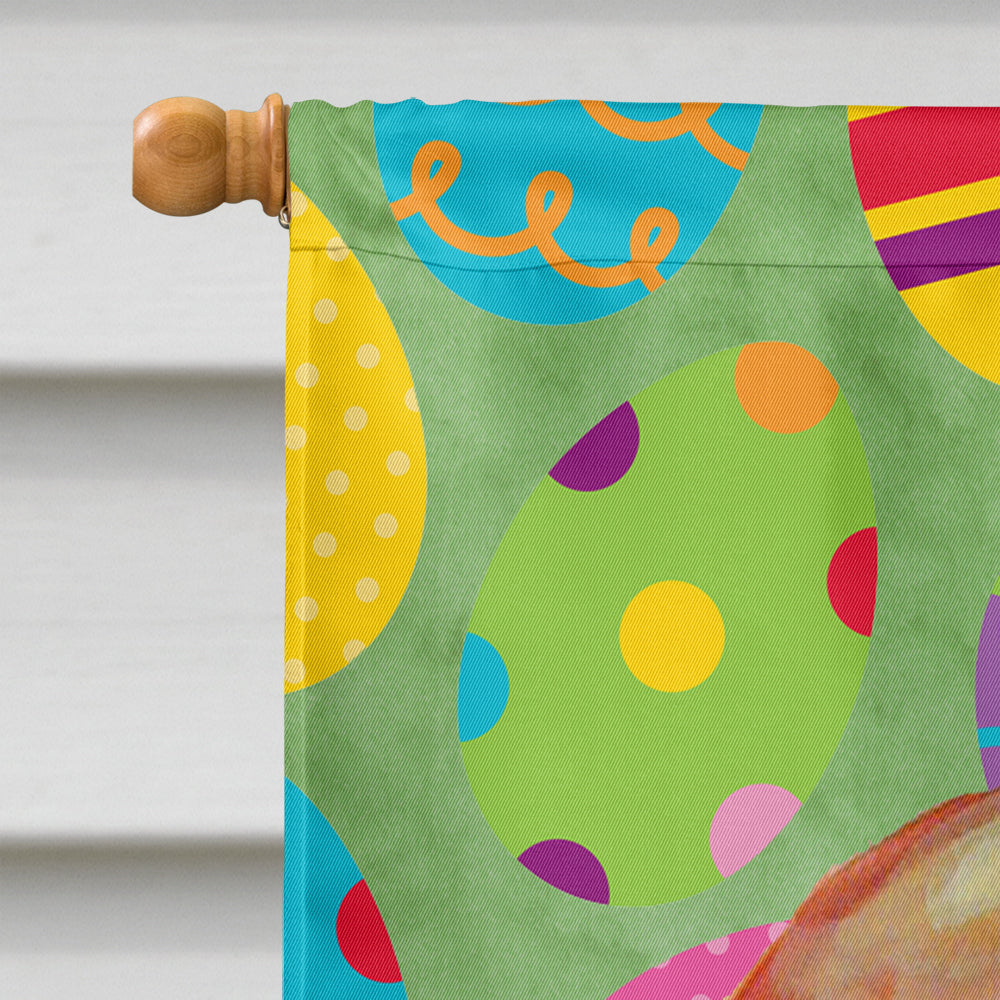 Basset Hound Easter Eggtravaganza House Flag 28x40 Porch Sleeve Pole Decorative Outside Yard Banner Artwork Wall Hanging, Polyester