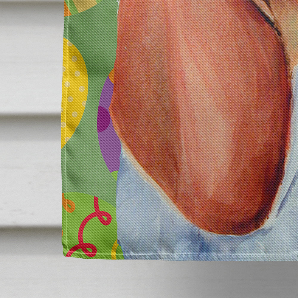 Basset Hound Easter Eggtravaganza House Flag 28x40 Porch Sleeve Pole Decorative Outside Yard Banner Artwork Wall Hanging, Polyester