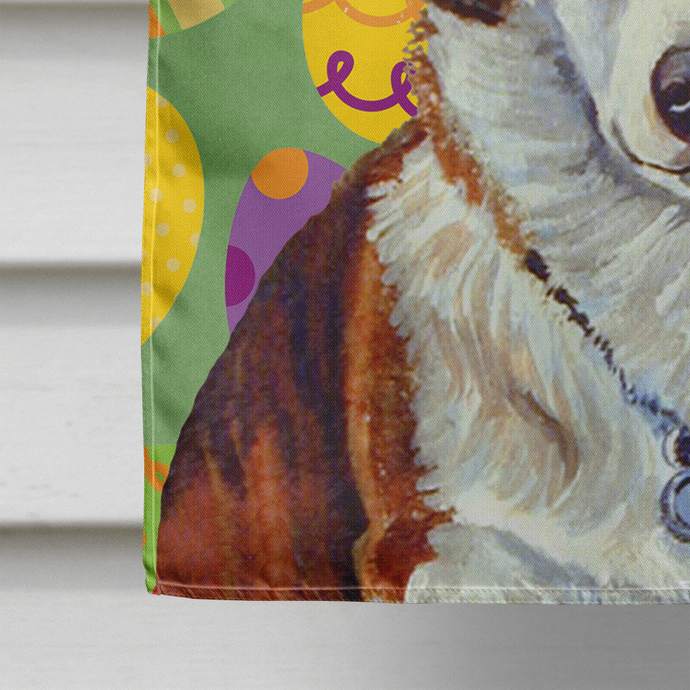 Corgi Easter Eggtravaganza House Flag 28x40 Porch Sleeve Pole Decorative Outside Yard Banner Artwork Wall Hanging, Polyester
