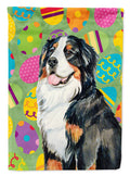 Bernese Mountain Dog Easter Eggtravaganza House Flag 28x40 Porch Sleeve Pole Decorative Outside Yard Banner Artwork Wall Hanging, Polyester