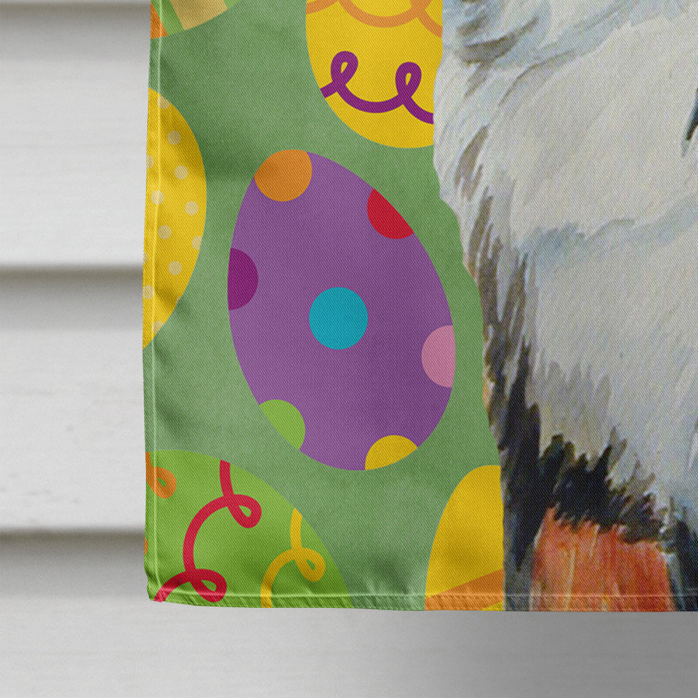 Bernese Mountain Dog Easter Eggtravaganza House Flag 28x40 Porch Sleeve Pole Decorative Outside Yard Banner Artwork Wall Hanging, Polyester