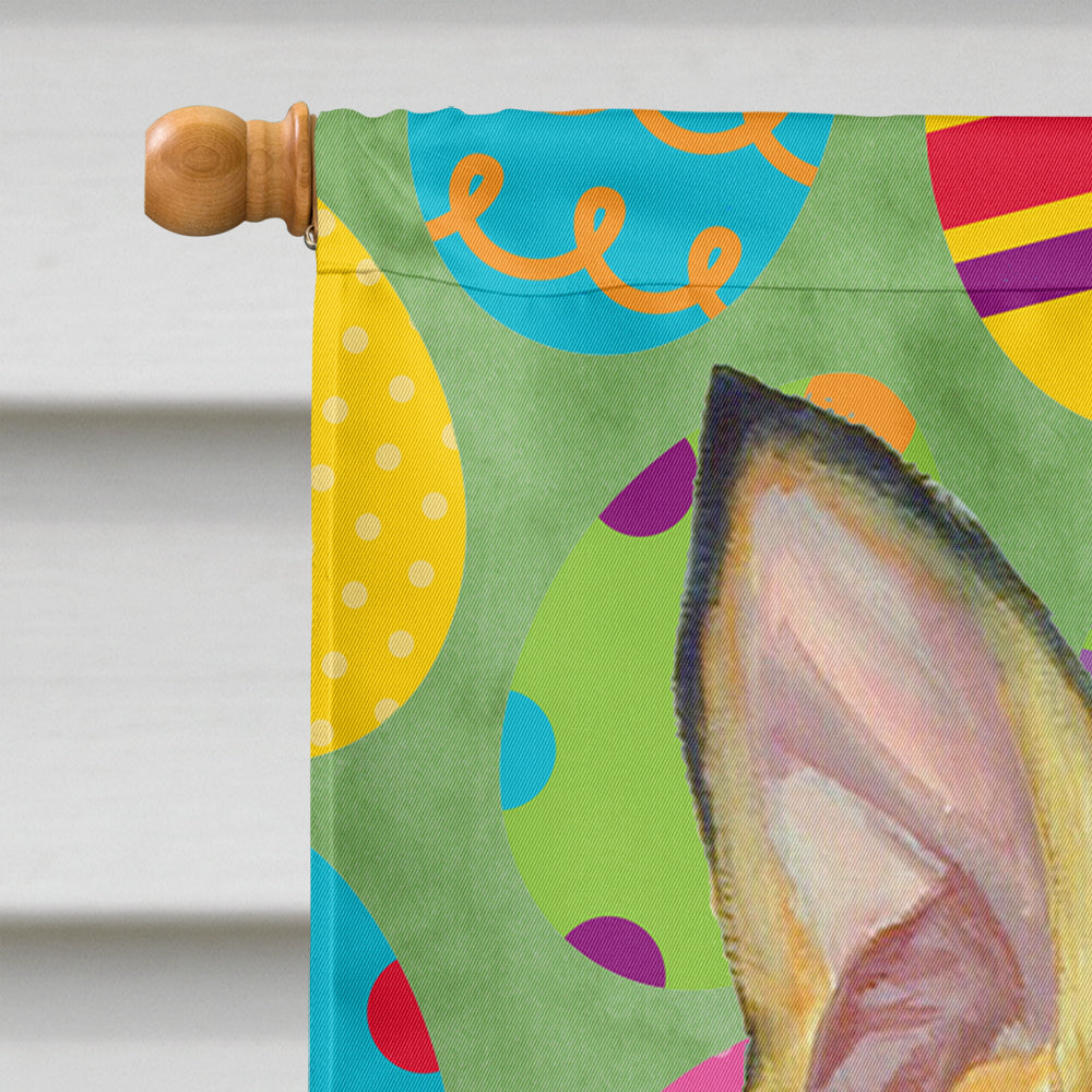 Min Pin Easter Eggtravaganza House Flag 28x40 Porch Sleeve Pole Decorative Outside Yard Banner Artwork Wall Hanging, Polyester
