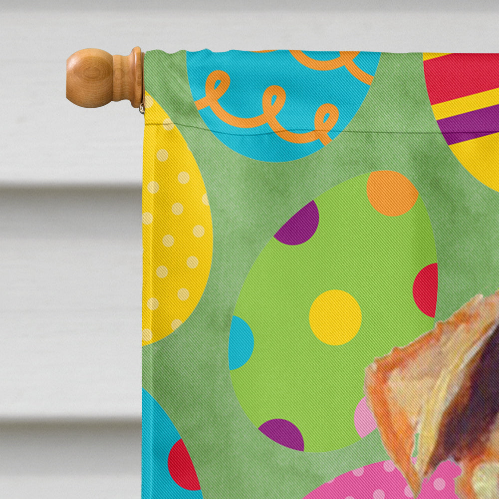 Airedale Easter Eggtravaganza House Flag 28x40 Porch Sleeve Pole Decorative Outside Yard Banner Artwork Wall Hanging, Polyester
