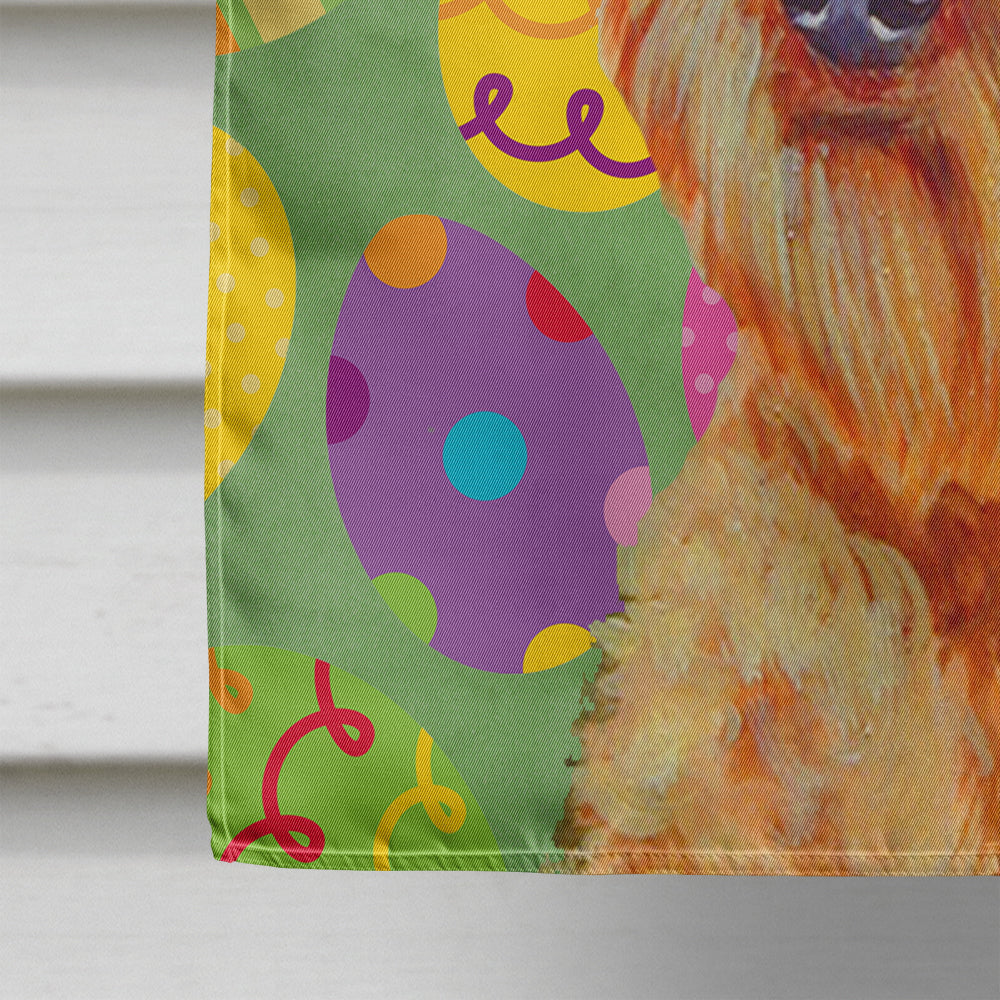 Airedale Easter Eggtravaganza House Flag 28x40 Porch Sleeve Pole Decorative Outside Yard Banner Artwork Wall Hanging, Polyester