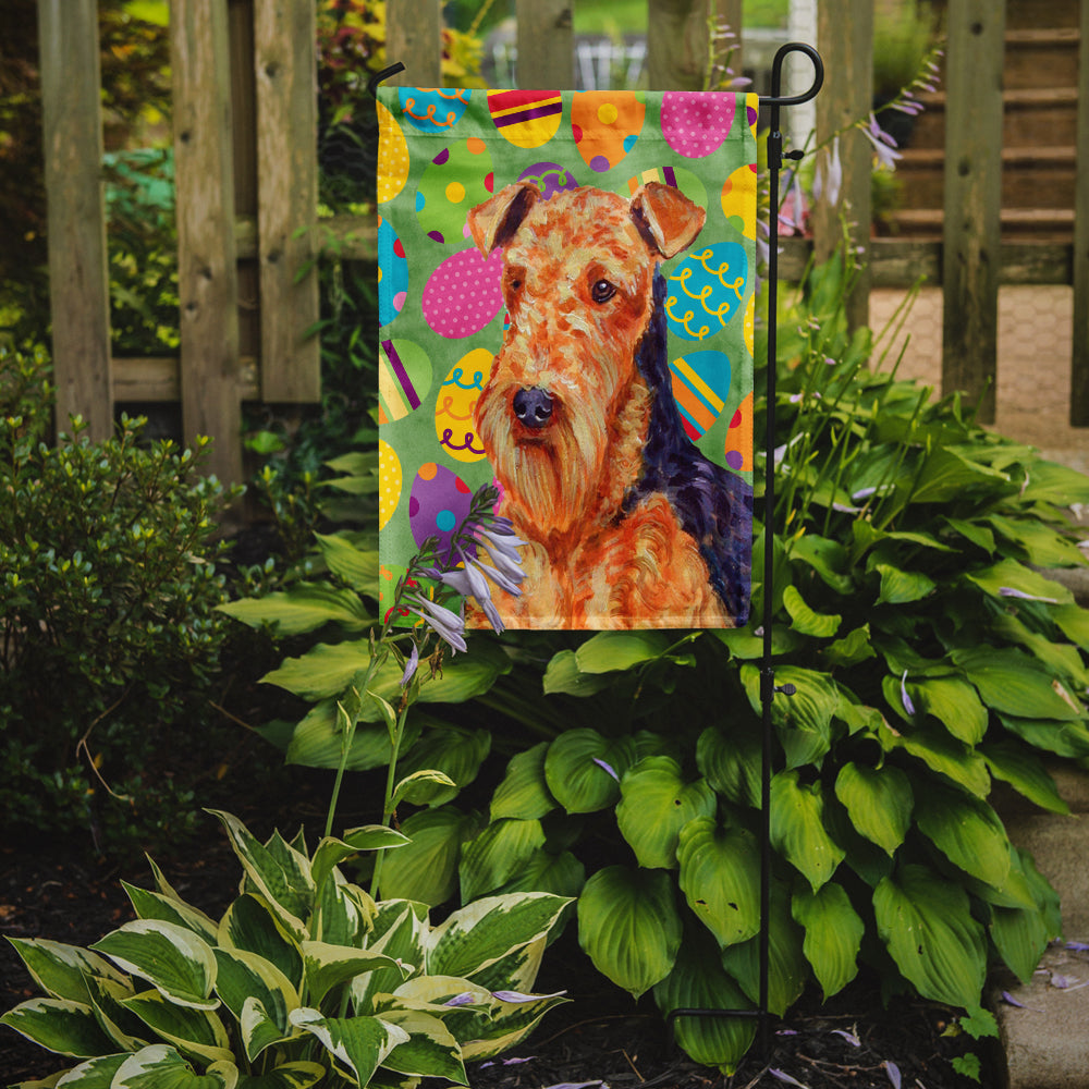 Airedale Easter Eggtravaganza Garden Flag Mailbox Decorative Yard Banner Outside Patio Artwork for Flower Beds, Garden Size, Multicolor