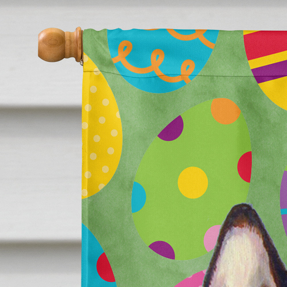 French Bulldog Easter Eggtravaganza House Flag 28x40 Porch Sleeve Pole Decorative Outside Yard Banner Artwork Wall Hanging, Polyester