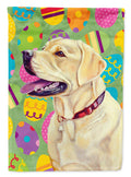 Labrador Easter Eggtravaganza House Flag 28x40 Porch Sleeve Pole Decorative Outside Yard Banner Artwork Wall Hanging, Polyester