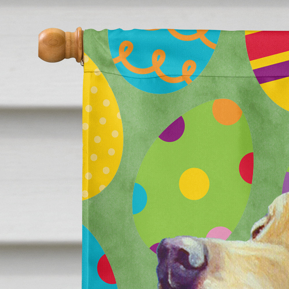 Labrador Easter Eggtravaganza House Flag 28x40 Porch Sleeve Pole Decorative Outside Yard Banner Artwork Wall Hanging, Polyester