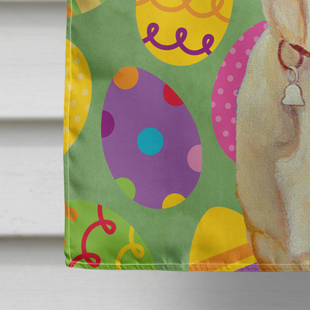Labrador Easter Eggtravaganza House Flag 28x40 Porch Sleeve Pole Decorative Outside Yard Banner Artwork Wall Hanging, Polyester