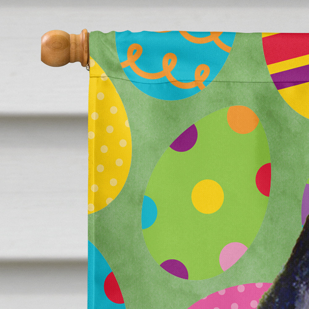 Schipperke Easter Eggtravaganza House Flag 28x40 Porch Sleeve Pole Decorative Outside Yard Banner Artwork Wall Hanging, Polyester