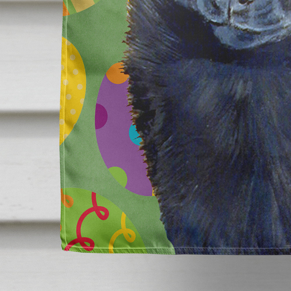 Schipperke Easter Eggtravaganza House Flag 28x40 Porch Sleeve Pole Decorative Outside Yard Banner Artwork Wall Hanging, Polyester