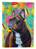 French Bulldog Easter Eggtravaganza House Flag 28x40 Porch Sleeve Pole Decorative Outside Yard Banner Artwork Wall Hanging, Polyester
