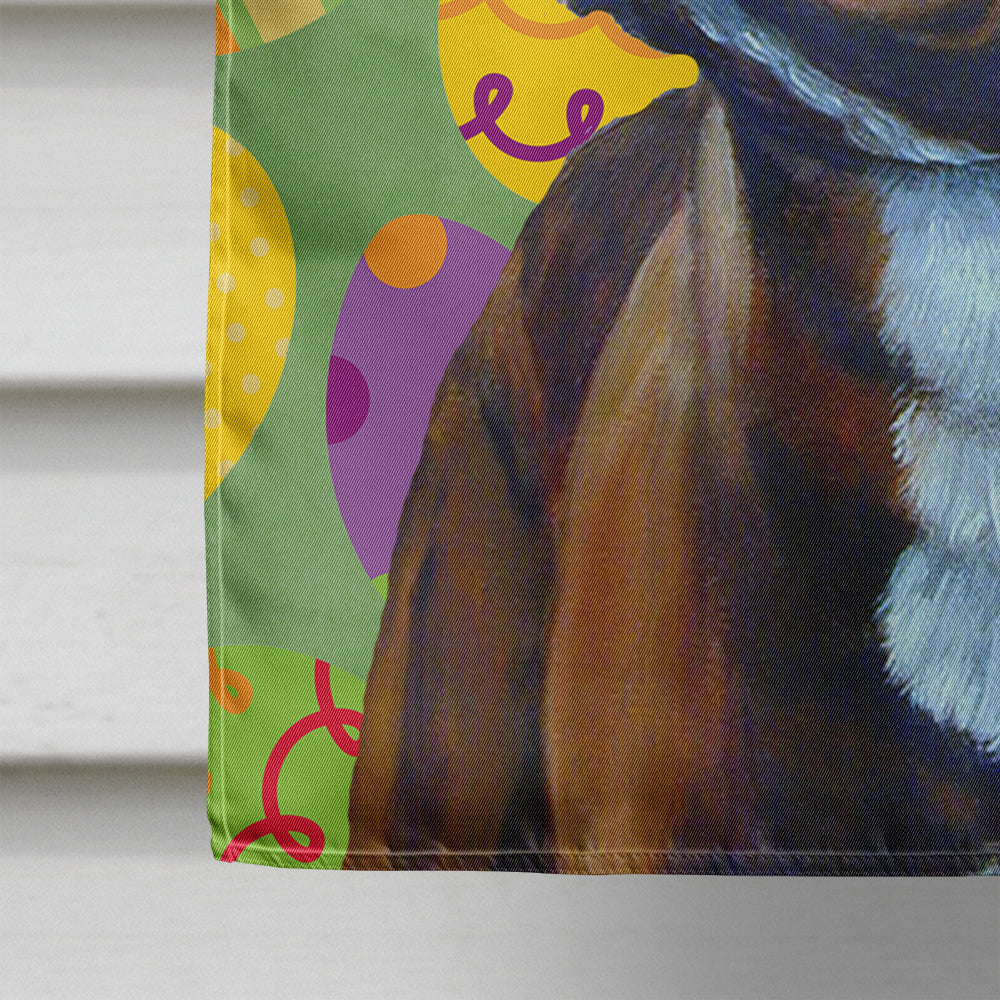 French Bulldog Easter Eggtravaganza House Flag 28x40 Porch Sleeve Pole Decorative Outside Yard Banner Artwork Wall Hanging, Polyester