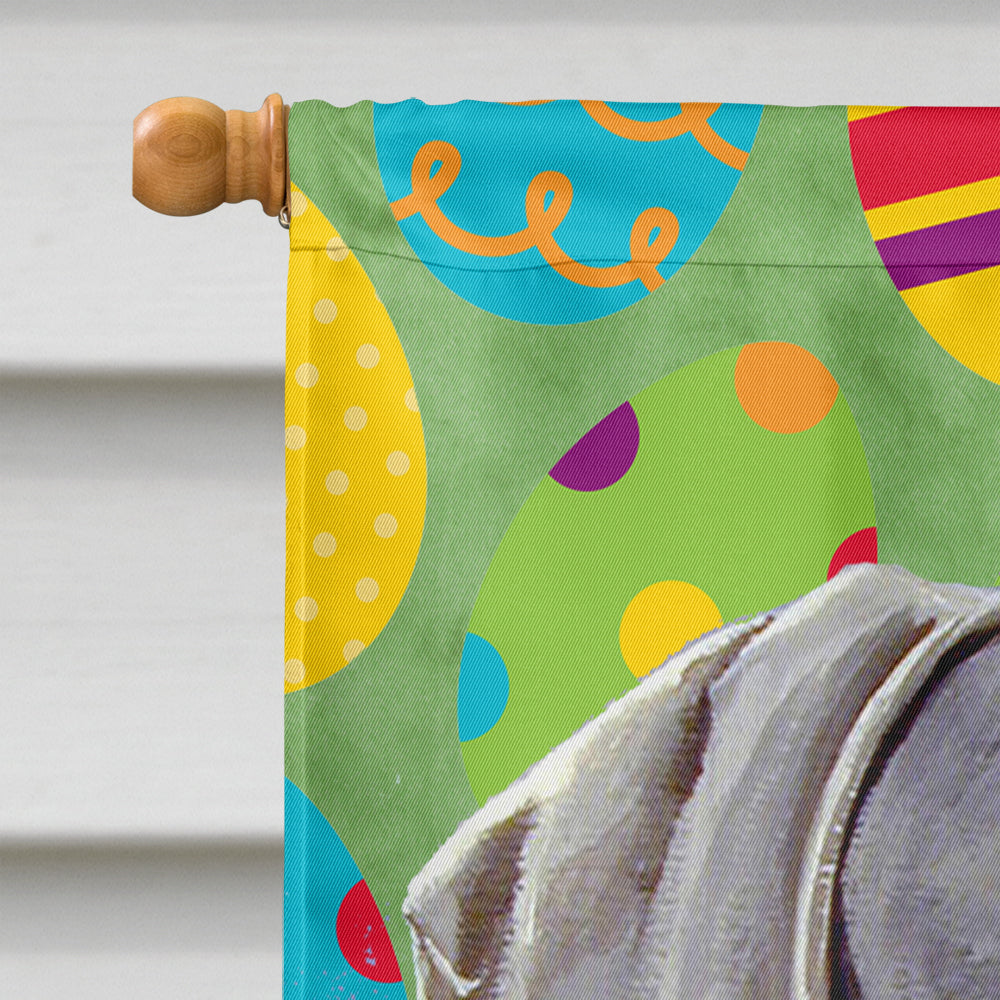 Weimaraner Easter Eggtravaganza House Flag 28x40 Porch Sleeve Pole Decorative Outside Yard Banner Artwork Wall Hanging, Polyester