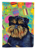 Brussels Griffon Easter Eggtravaganza House Flag 28x40 Porch Sleeve Pole Decorative Outside Yard Banner Artwork Wall Hanging, Polyester