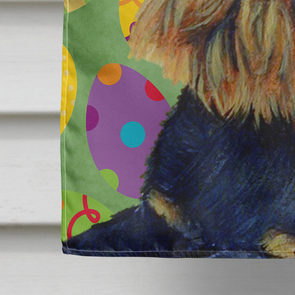Brussels Griffon Easter Eggtravaganza House Flag 28x40 Porch Sleeve Pole Decorative Outside Yard Banner Artwork Wall Hanging, Polyester