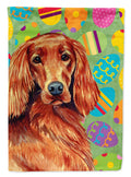 Irish Setter Easter Eggtravaganza House Flag 28x40 Porch Sleeve Pole Decorative Outside Yard Banner Artwork Wall Hanging, Polyester