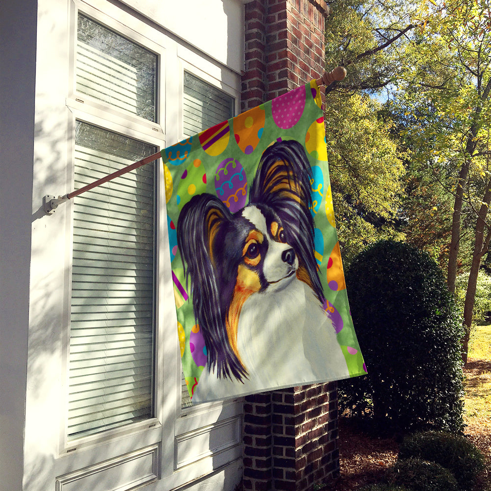 Papillon Easter Eggtravaganza House Flag 28x40 Porch Sleeve Pole Decorative Outside Yard Banner Artwork Wall Hanging, Polyester