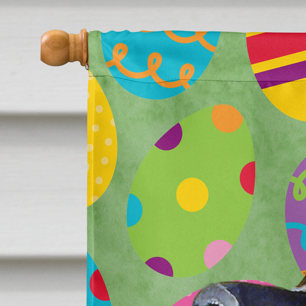 Leonberger Easter Eggtravaganza House Flag 28x40 Porch Sleeve Pole Decorative Outside Yard Banner Artwork Wall Hanging, Polyester
