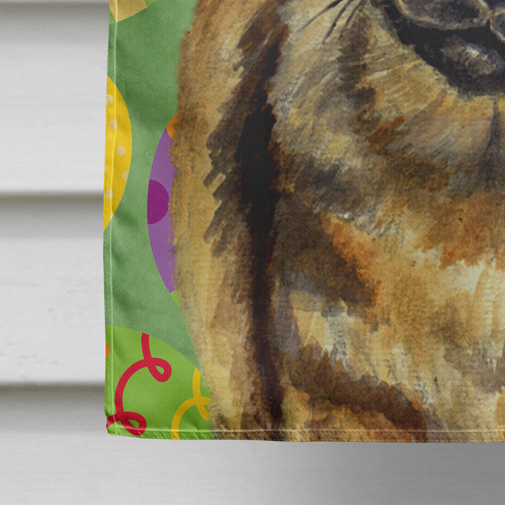 Tibetan Spaniel Easter Eggtravaganza House Flag 28x40 Porch Sleeve Pole Decorative Outside Yard Banner Artwork Wall Hanging, Polyester