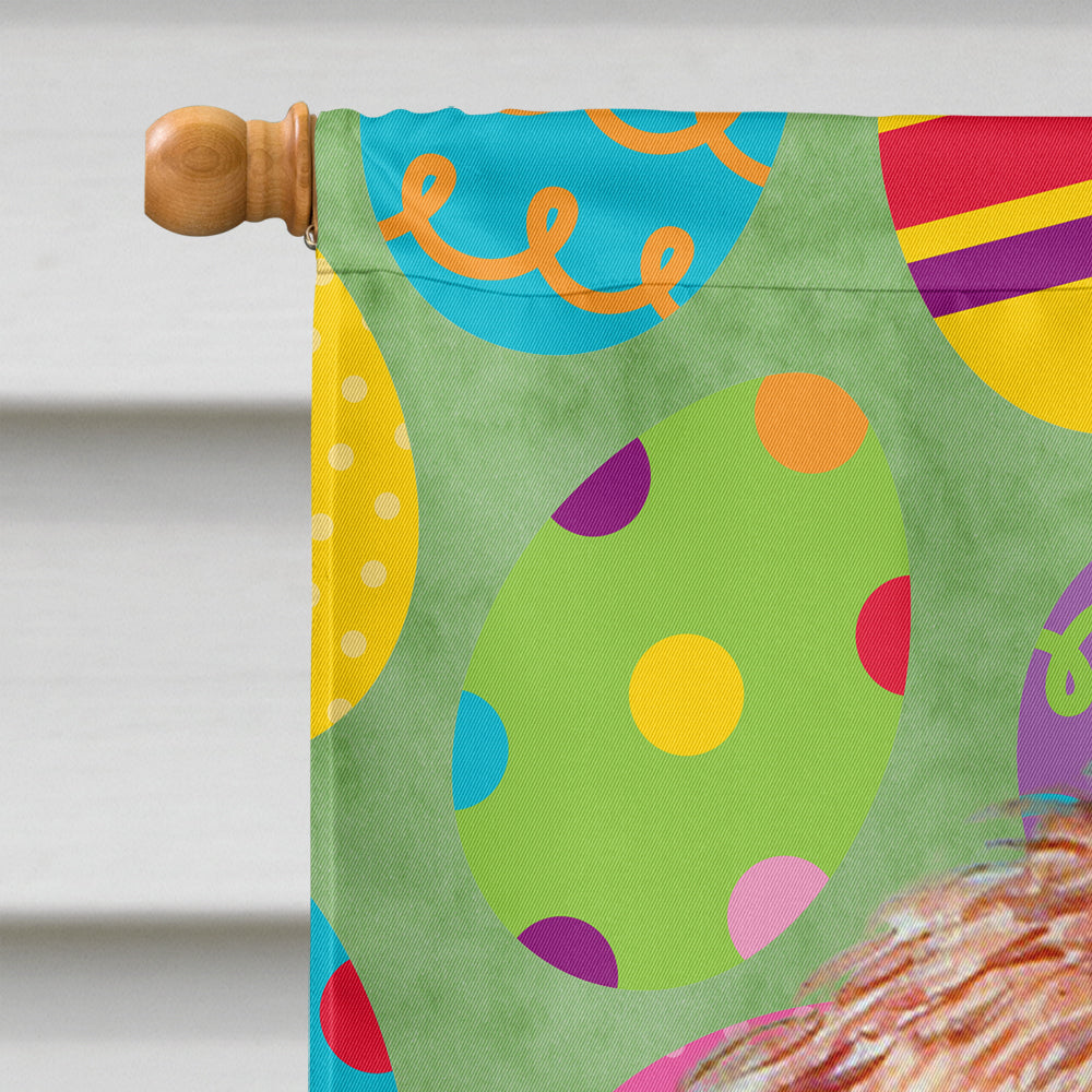 Petit Basset Griffon Vendeen Easter Eggtravaganza House Flag 28x40 Porch Sleeve Pole Decorative Outside Yard Banner Artwork Wall Hanging, Polyester