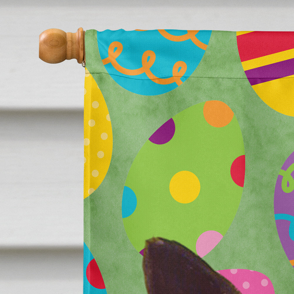 Norwegian Elkhound Easter Eggtravaganza House Flag 28x40 Porch Sleeve Pole Decorative Outside Yard Banner Artwork Wall Hanging, Polyester