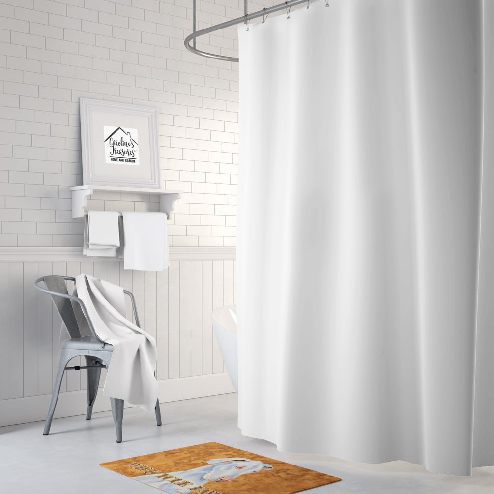 White Great Dane Wipe your Paws Memory Foam Kitchen Mat Machine Washable Anti-Fatigue Cushion Comfort Bath or Kitchen Rug