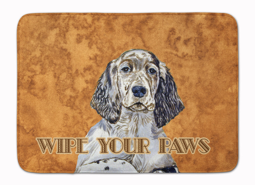 English Setter Wipe your Paws  Memory Foam Kitchen Mat Machine Washable Anti-Fatigue Cushion Comfort Bath or Kitchen Rug