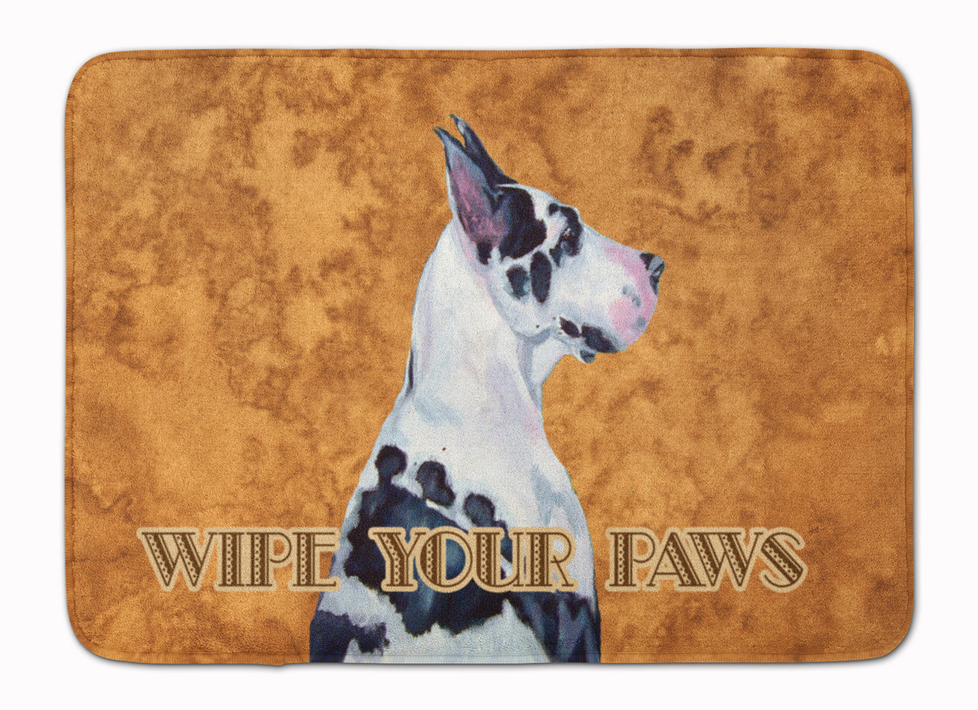 Harlequin Great Dane Wipe your Paws Memory Foam Kitchen Mat Machine Washable Anti-Fatigue Cushion Comfort Bath or Kitchen Rug