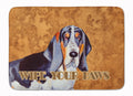 Basset Hound Wipe your Paws Memory Foam Kitchen Mat Machine Washable Anti-Fatigue Cushion Comfort Bath or Kitchen Rug