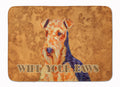 Airedale Wipe your Paws Memory Foam Kitchen Mat Machine Washable Anti-Fatigue Cushion Comfort Bath or Kitchen Rug