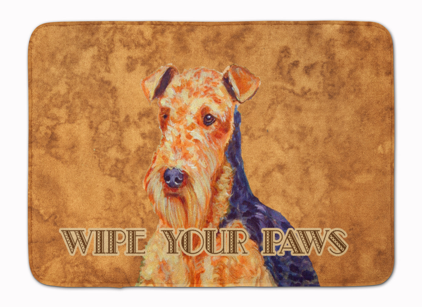 Airedale Wipe your Paws Memory Foam Kitchen Mat Machine Washable Anti-Fatigue Cushion Comfort Bath or Kitchen Rug