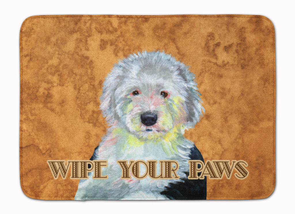 Old English Sheepdog Wipe your Paws Memory Foam Kitchen Mat Machine Washable Anti-Fatigue Cushion Comfort Bath or Kitchen Rug