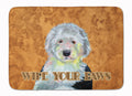Old English Sheepdog Wipe your Paws Memory Foam Kitchen Mat Machine Washable Anti-Fatigue Cushion Comfort Bath or Kitchen Rug