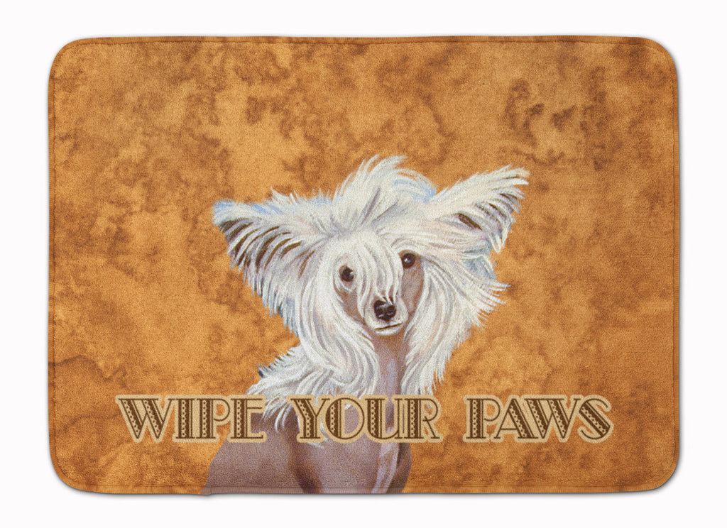 Chinese Crested Wipe your Paws Memory Foam Kitchen Mat Machine Washable Anti-Fatigue Cushion Comfort Bath or Kitchen Rug