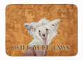 Chinese Crested Wipe your Paws Memory Foam Kitchen Mat Machine Washable Anti-Fatigue Cushion Comfort Bath or Kitchen Rug