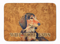 Longhair Chocolate Dachshund Wipe your Paws Memory Foam Kitchen Mat Machine Washable Anti-Fatigue Cushion Comfort Bath or Kitchen Rug