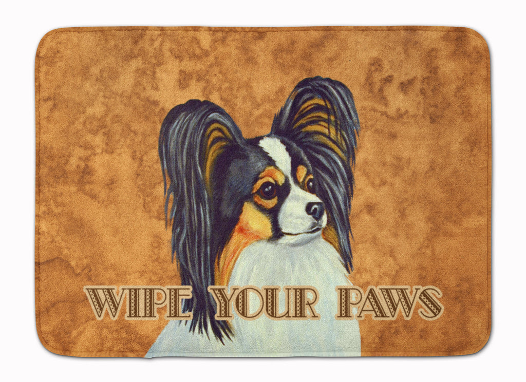 Papillon Wipe your Paws Memory Foam Kitchen Mat Machine Washable Anti-Fatigue Cushion Comfort Bath or Kitchen Rug
