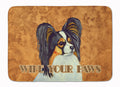 Papillon Wipe your Paws Memory Foam Kitchen Mat Machine Washable Anti-Fatigue Cushion Comfort Bath or Kitchen Rug