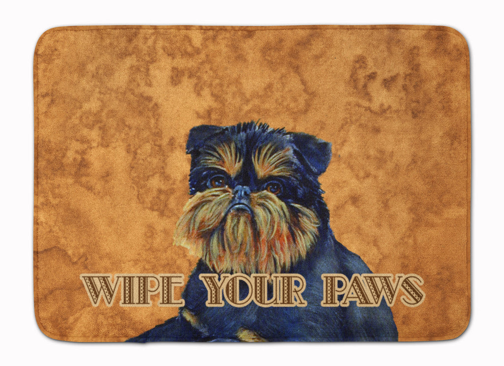 Brussels Griffon Wipe your Paws Memory Foam Kitchen Mat Machine Washable Anti-Fatigue Cushion Comfort Bath or Kitchen Rug