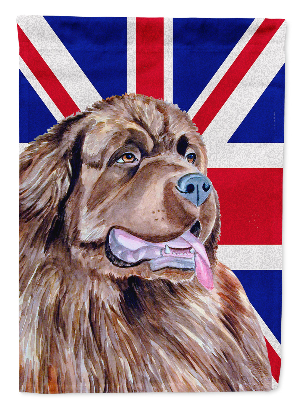 Newfoundland with English Union Jack British Flag House Flag 28x40 Porch Sleeve Pole Decorative Outside Yard Banner Artwork Wall Hanging, Polyester